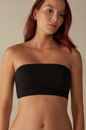 Intimissimi Katoenen Bra Top Zwart | LNLTR49080